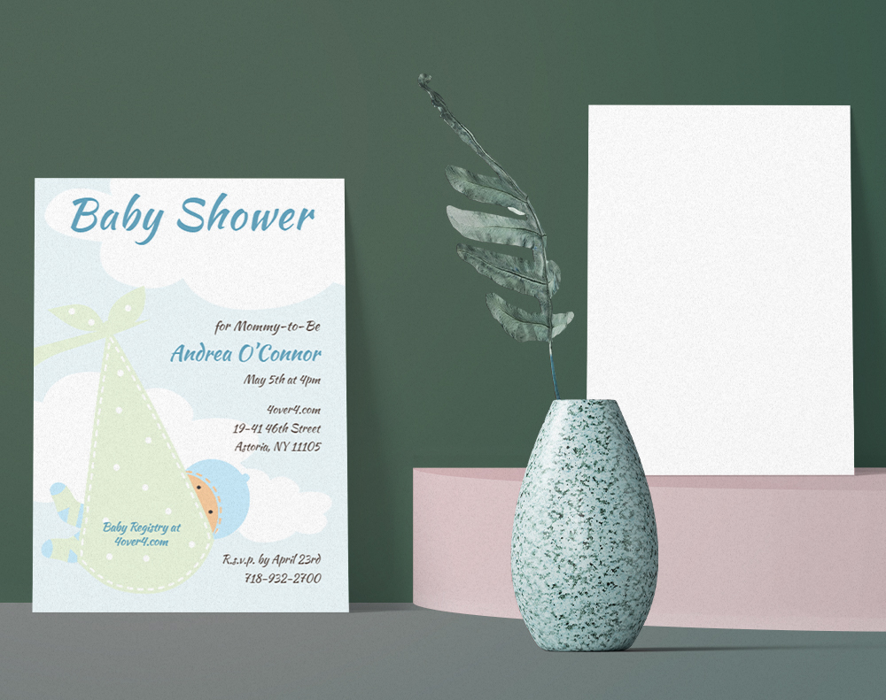 Flat invitations - Design Template
