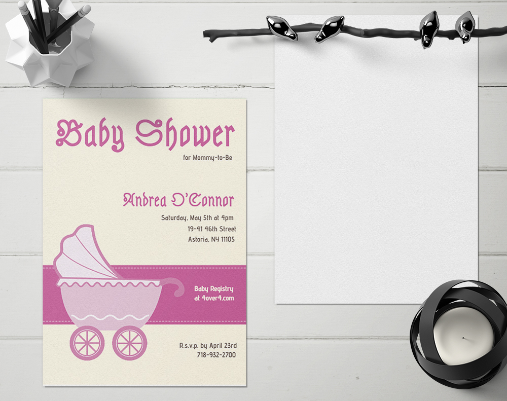 Flat invitations - Design Template