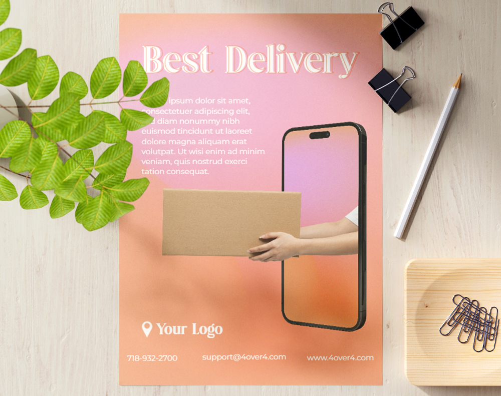 Delivery Service Flyer - Design Template