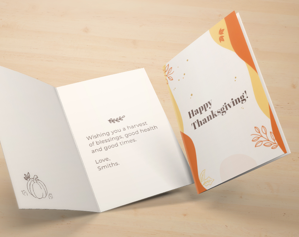 Thanksgiving Greeting Card - Design Template