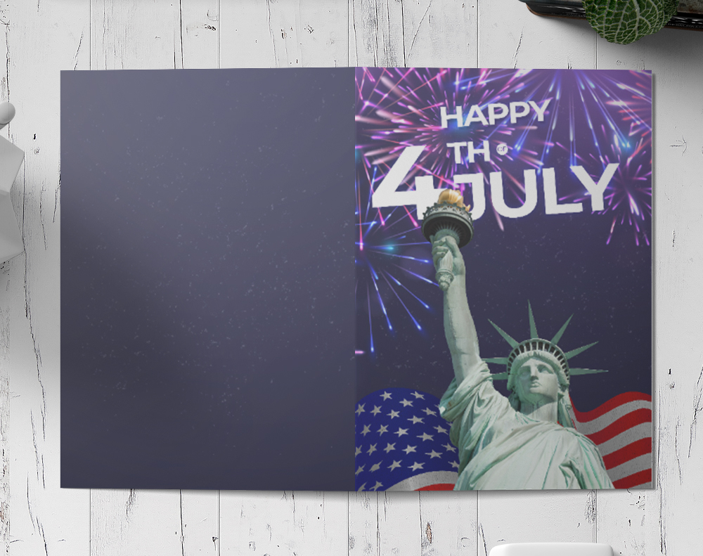 4th of July Greeting Card - Design Template
