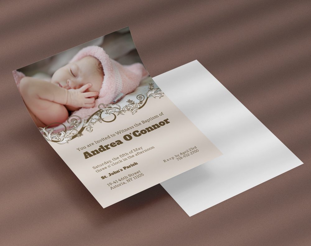 Flat invitations - Design Template