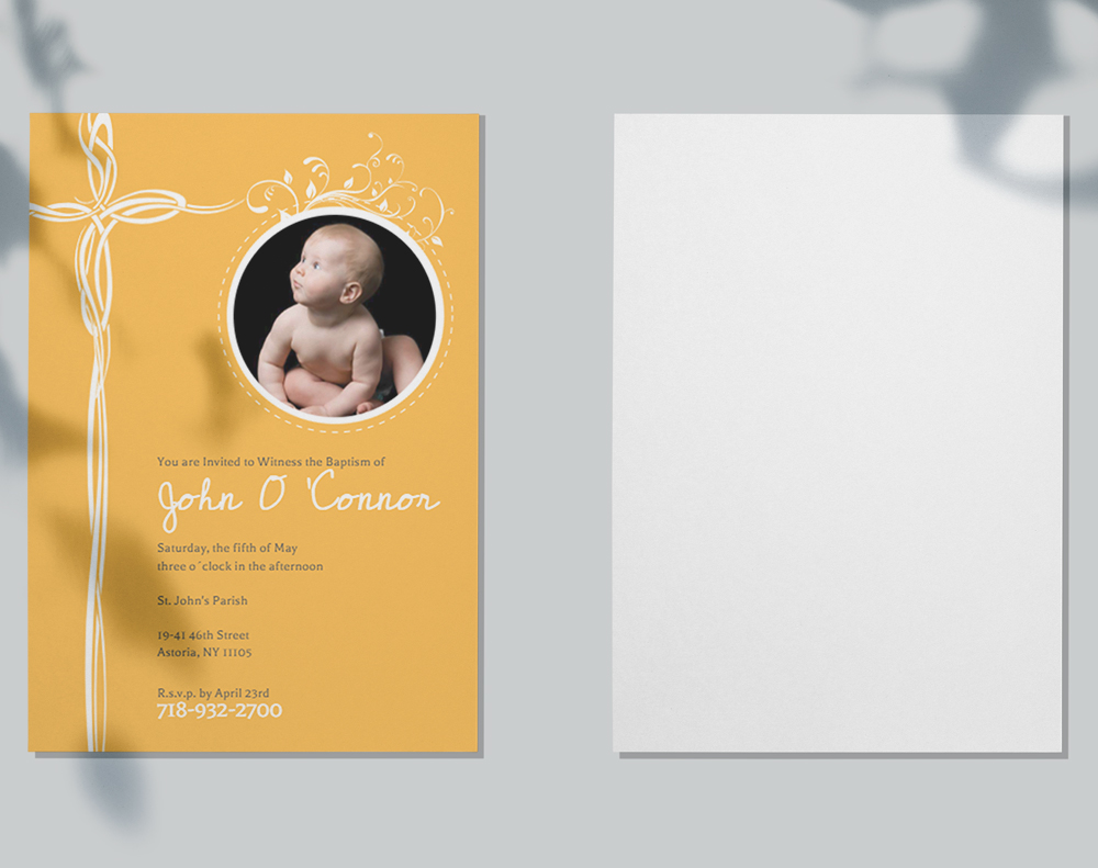 Flat invitations - Design Template