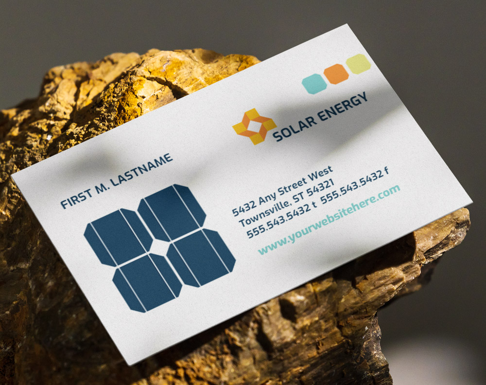 Gloss laminated business cards - Design Template