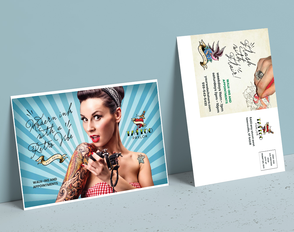 Diamond glitter postcards