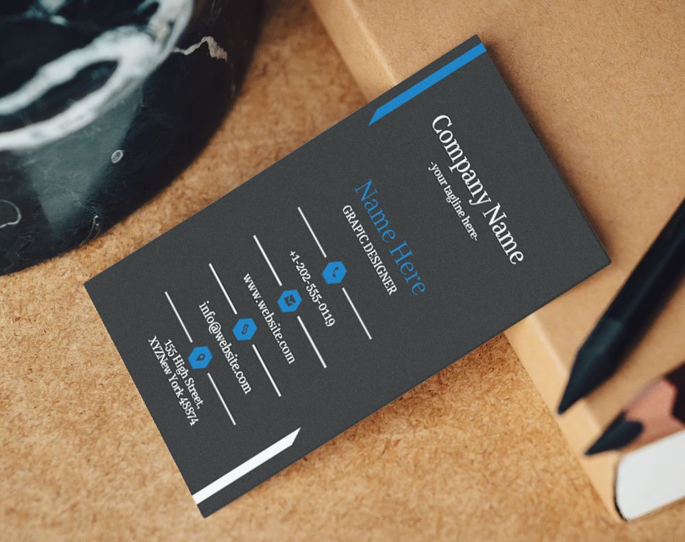 Ultra thick metallic pearl business cards - Design Template