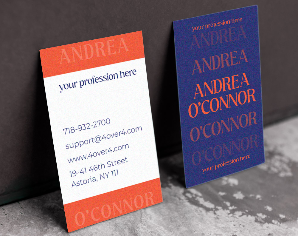 Colorful Typographic Ultra thick silk laminated business card - Design Template