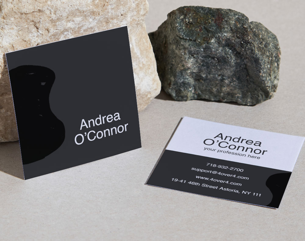 Grunge Ultra thick silk laminated business card - Design Template