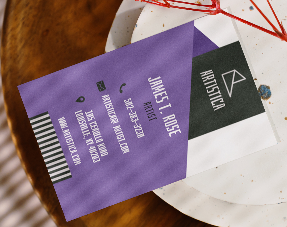 Velvet laminated business cards - Design Template