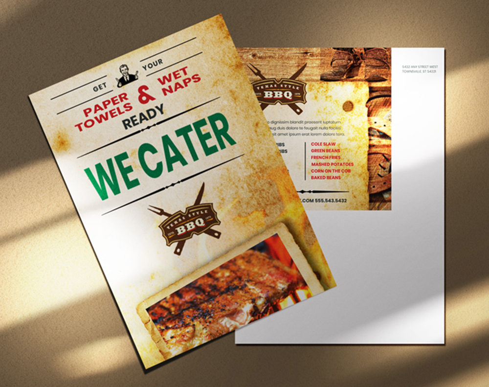 Black postcards - Design Template