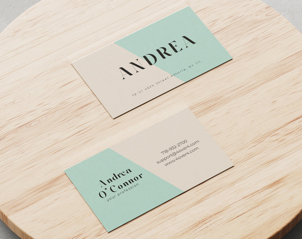 Abstract Ultra Thick Silk Laminated Business Card - Design Template