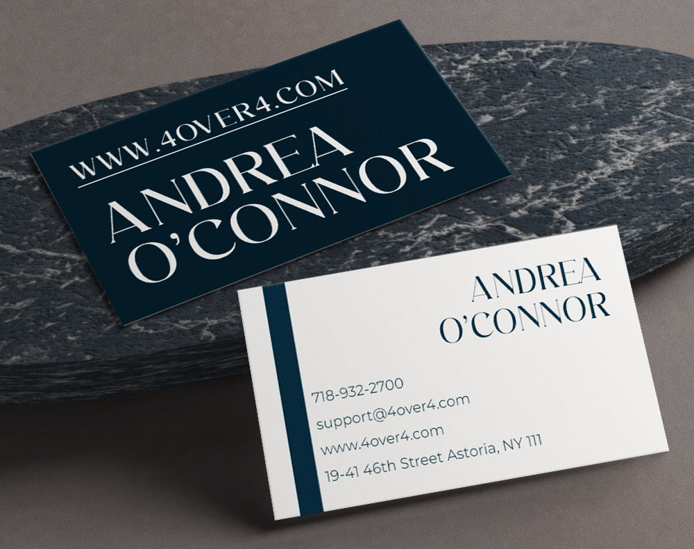 Typographic Ultra thick silk laminated business card - Design Template