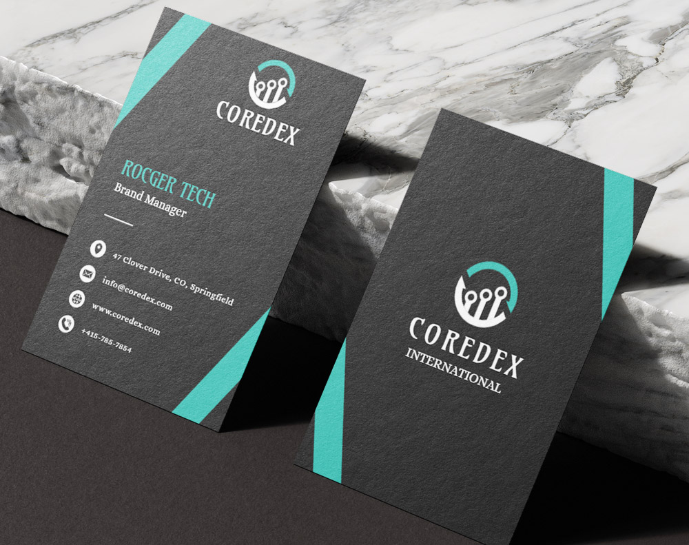 Ultra thick linen business cards - Design Template