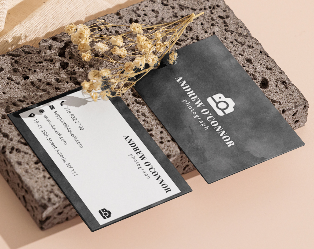 Photographer Ultra Thick Silk Laminated Business Card - Design Template