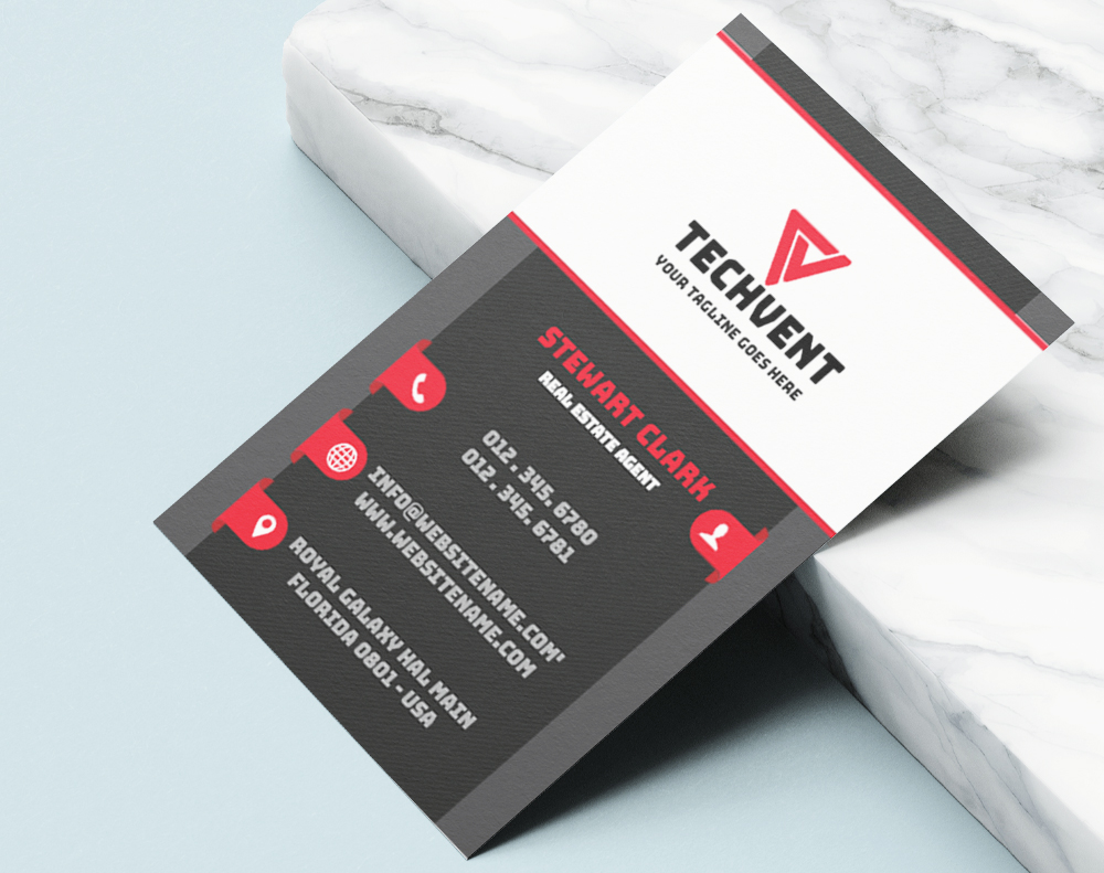 Rigid plastic business cards - Design Template