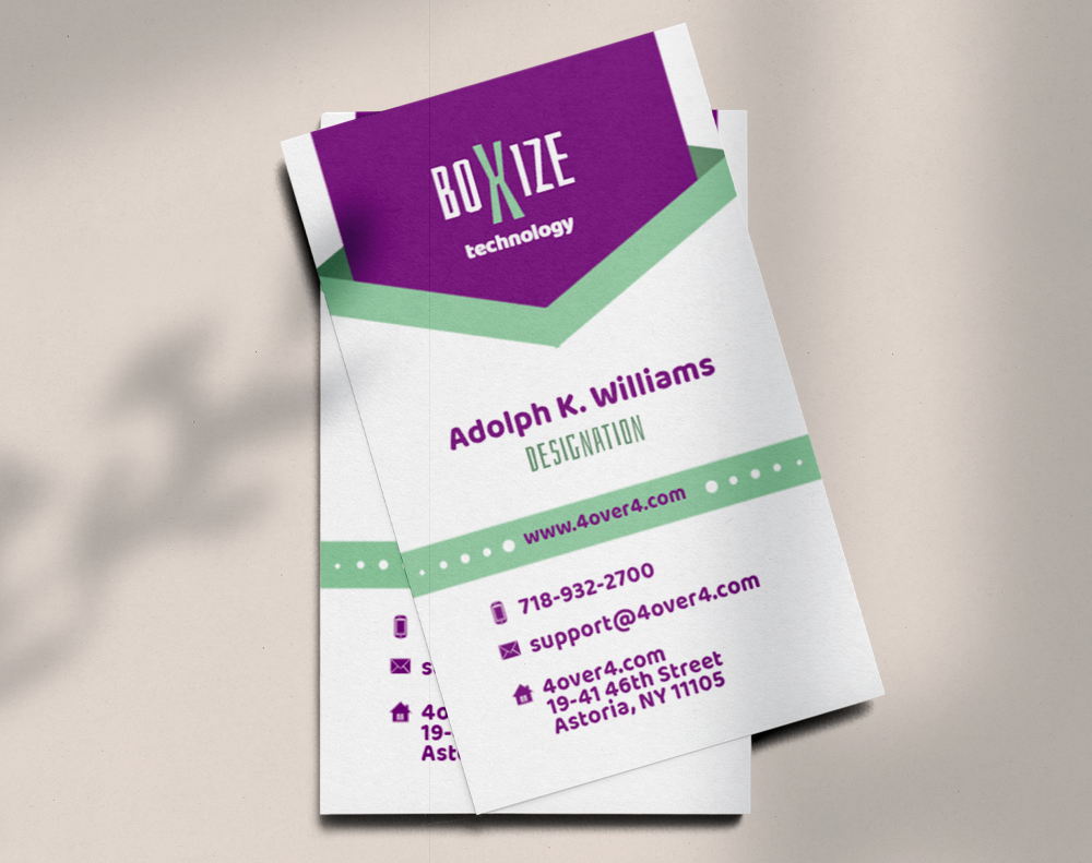 19 Point Suede Laminated Small Cards With Spot Gloss Printing