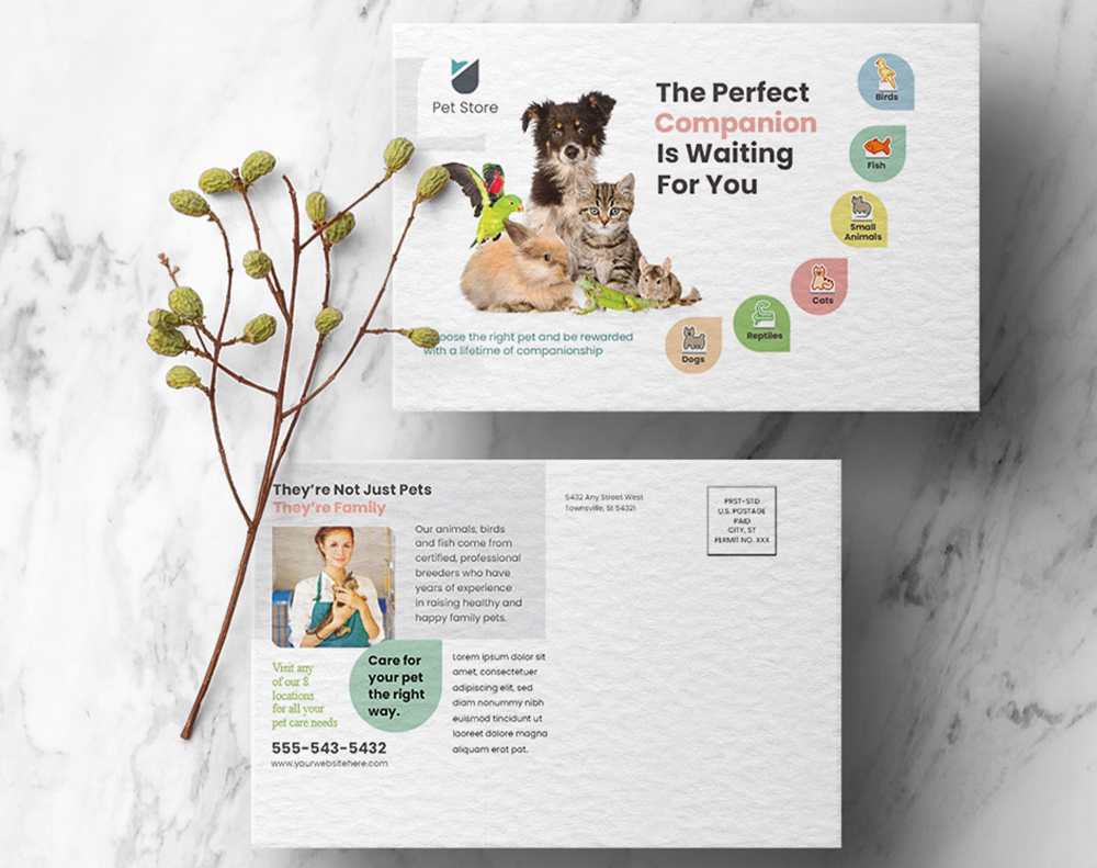 Edge painted postcards - Design Template