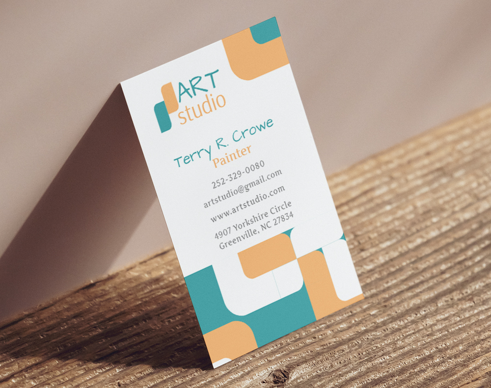 Rigid plastic business cards - Design Template