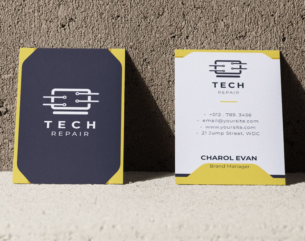 Ultra thick velvet laminated business cards - Design Template