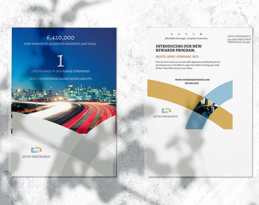 Black postcards - Design Template