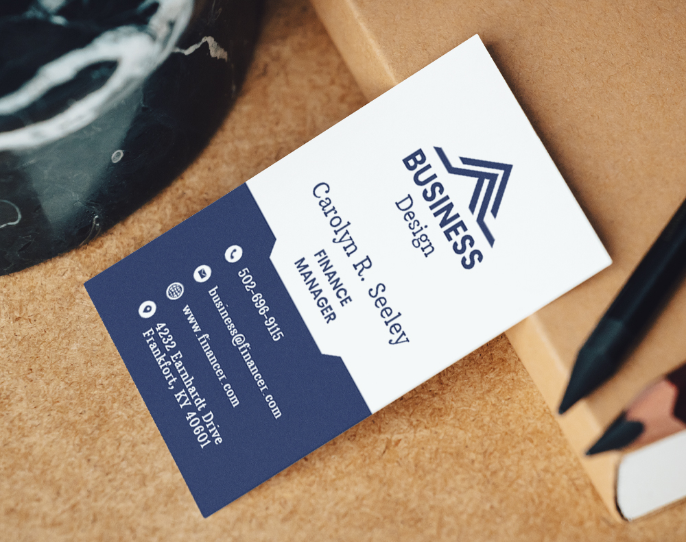 Rigid plastic business cards - Design Template