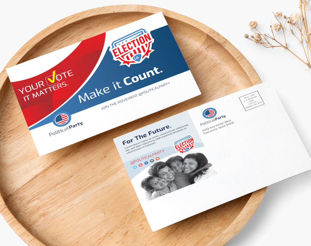 Gloss laminated postcards - Design Template