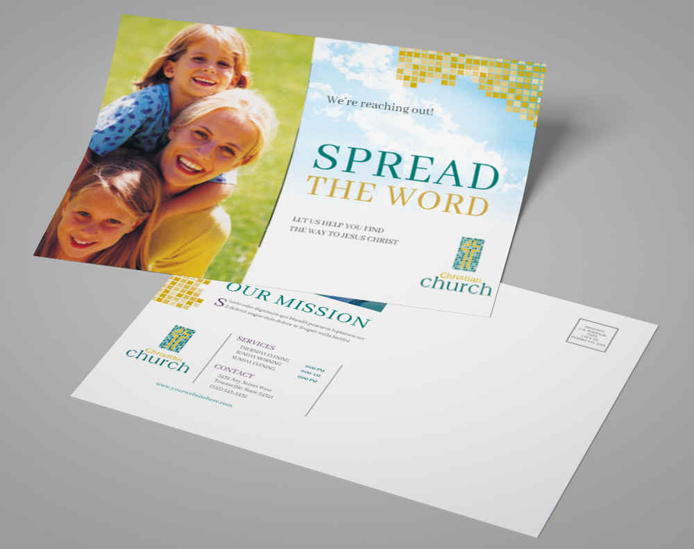 Kraft postcards - Design Template