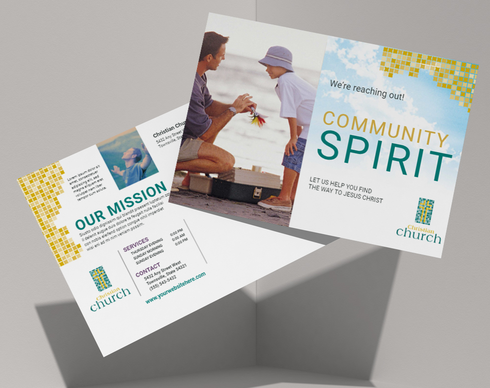 Gloss laminated postcards - Design Template