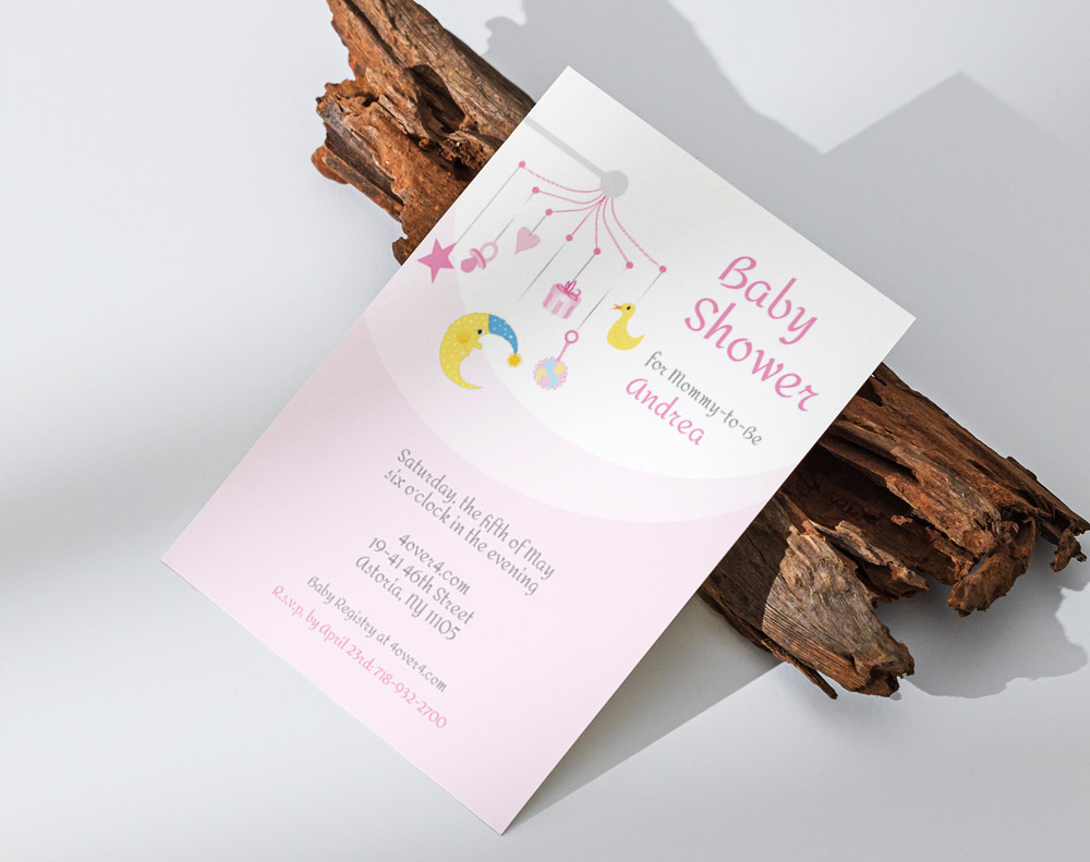 Ultra thick metallic pearl invitations - Design Template