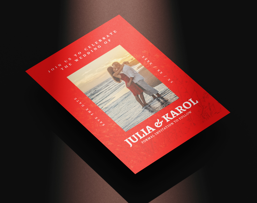 Ultra thick metallic pearl invitations - Design Template