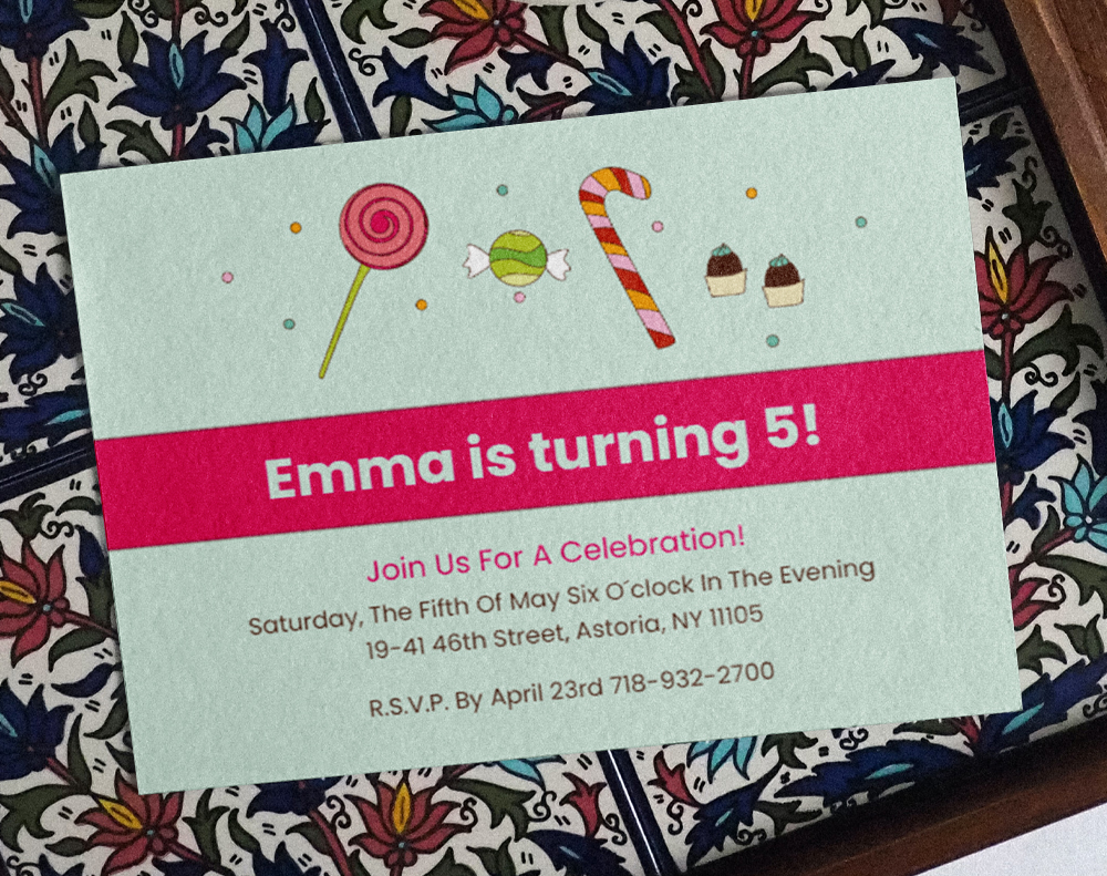 Velvet invitations - Design Template