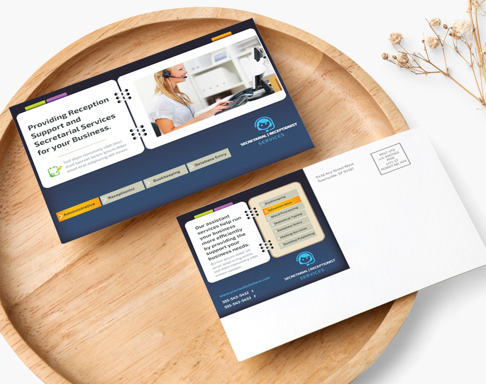 Soft touch postcards - Design Template