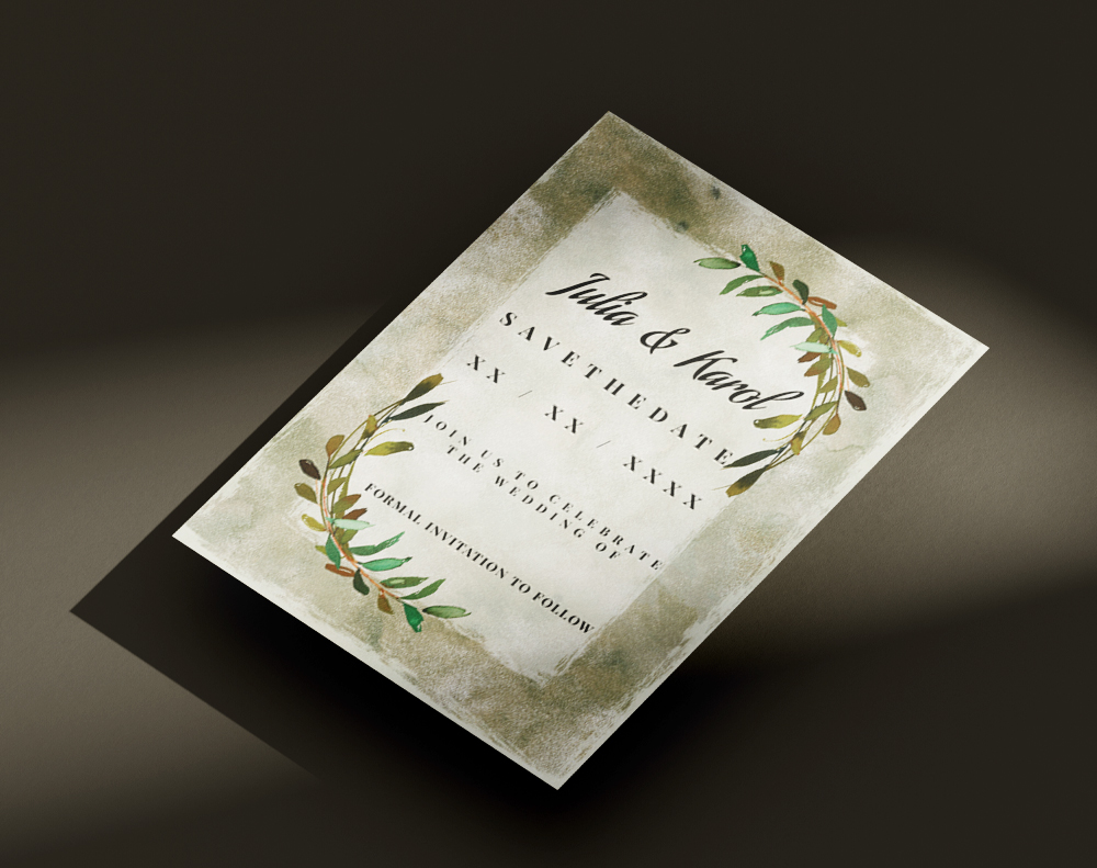 Kraft invitations - Design Template