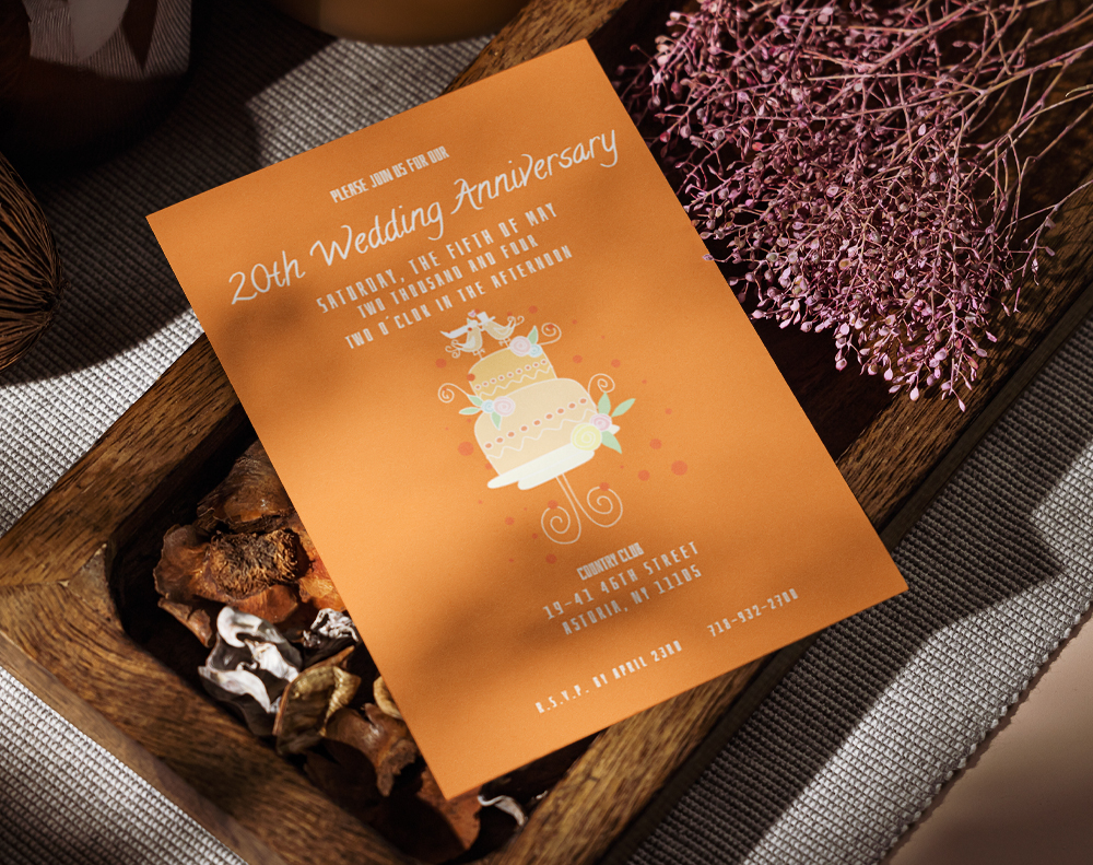 Kraft invitations - Design Template