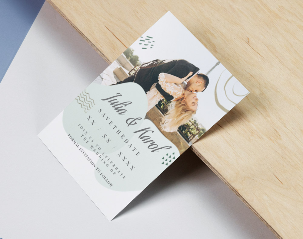 Ultra thick metallic pearl invitations - Design Template