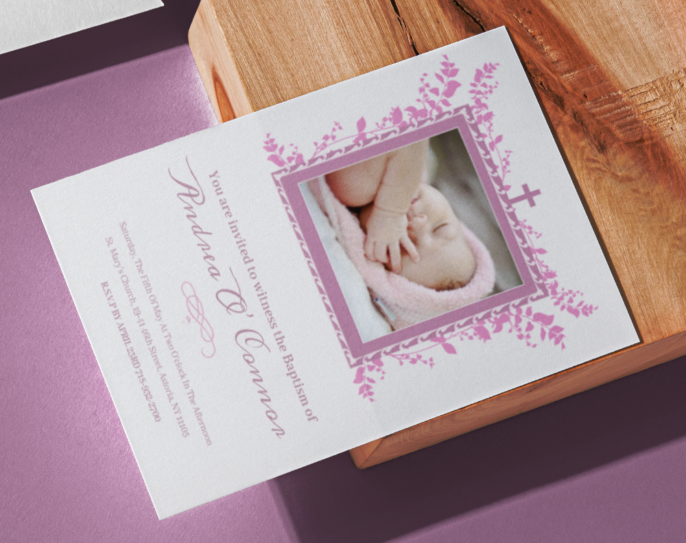 Ultra thick metallic pearl invitations - Design Template