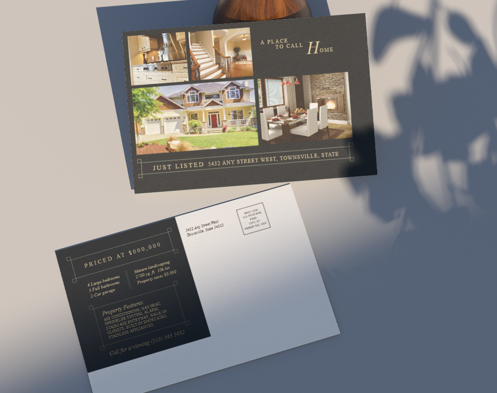 Soft touch postcards - Design Template