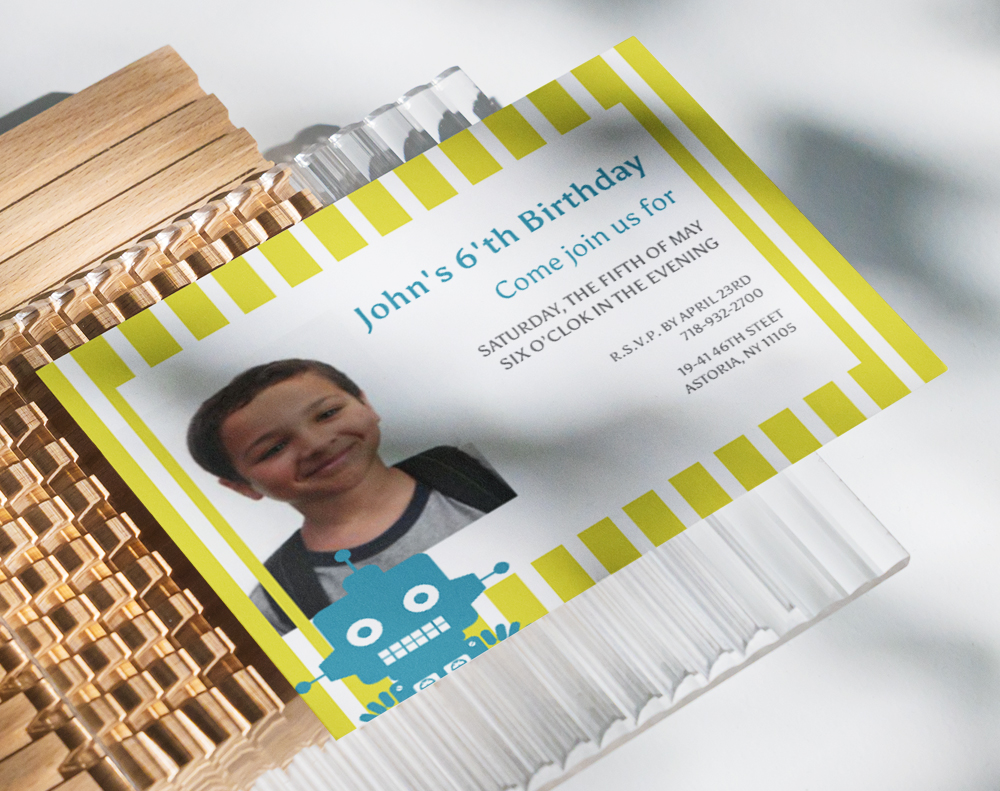 Kraft invitations - Design Template