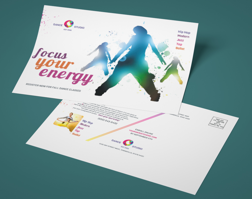 Ultra thick kraft postcards - Design Template