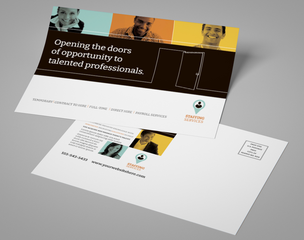 Ultra thick diamond glitter postcards - Design Template