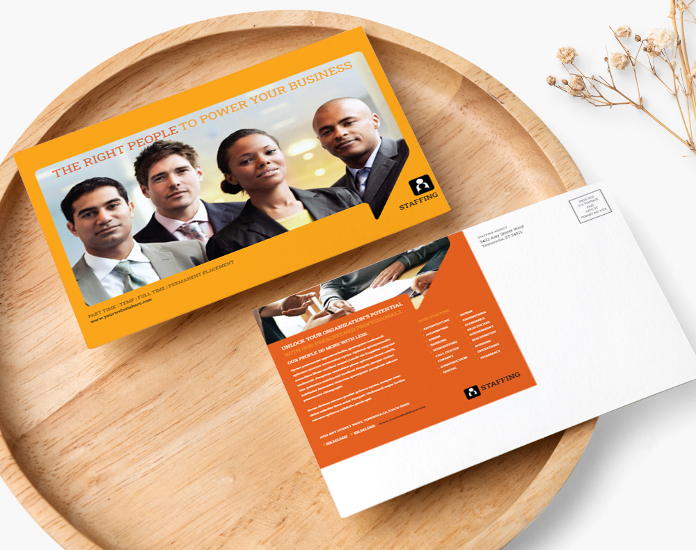 Ultra thick kraft postcards - Design Template