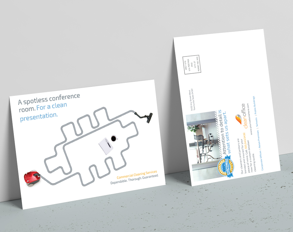 Soft touch postcards - Design Template