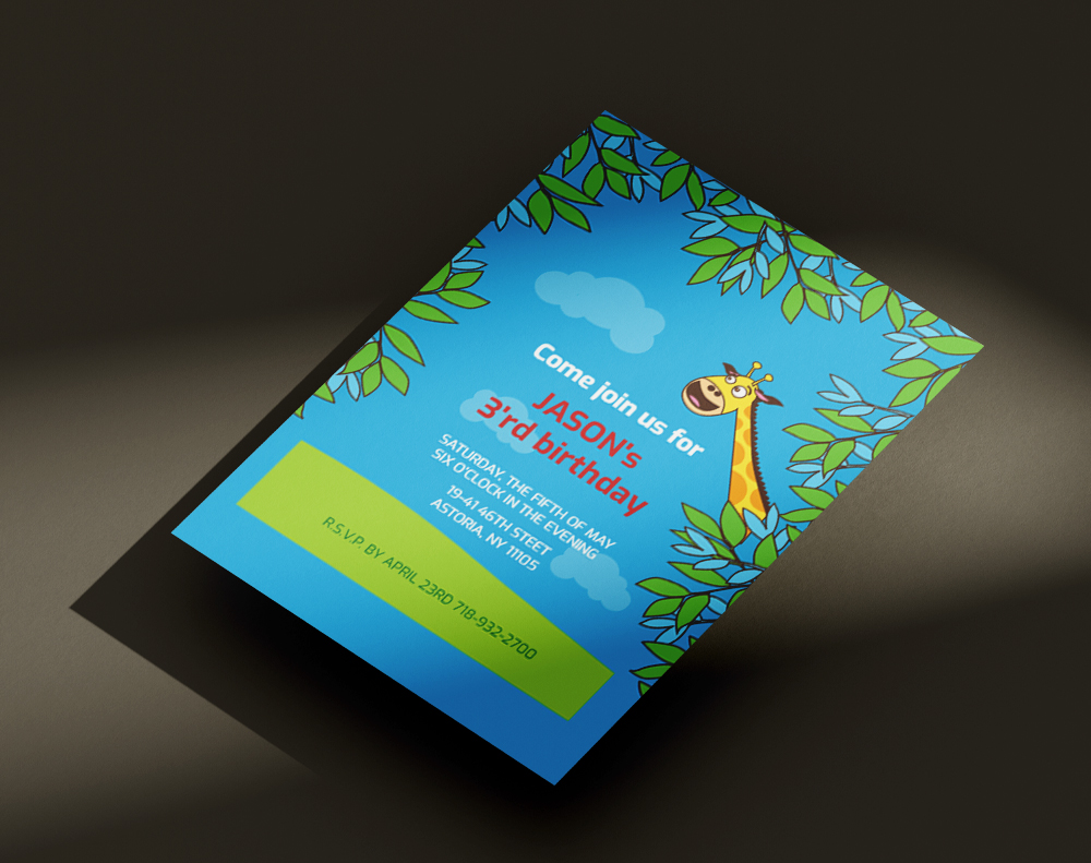 Kraft invitations - Design Template