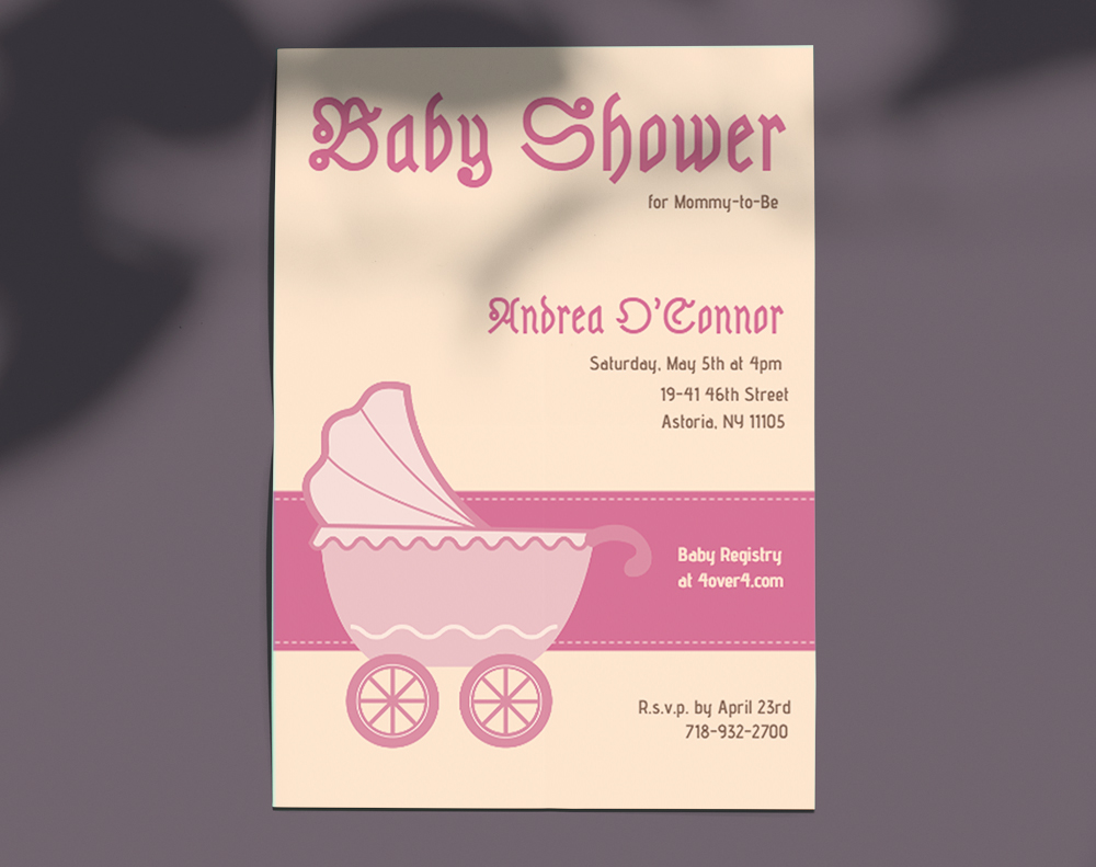 Velvet invitations - Design Template