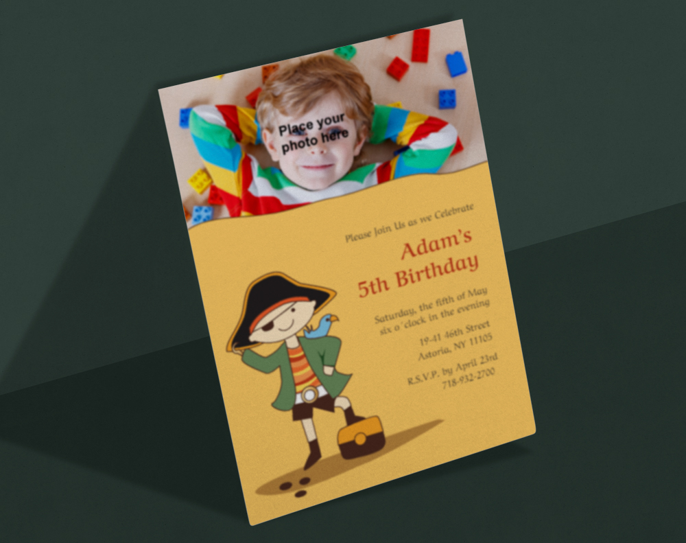 Ultra thick metallic pearl invitations - Design Template