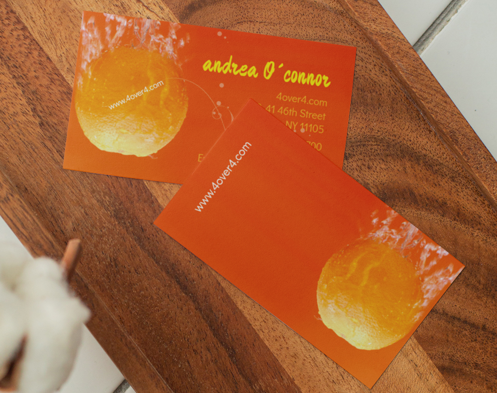 Silk laminated business cards - Design Template