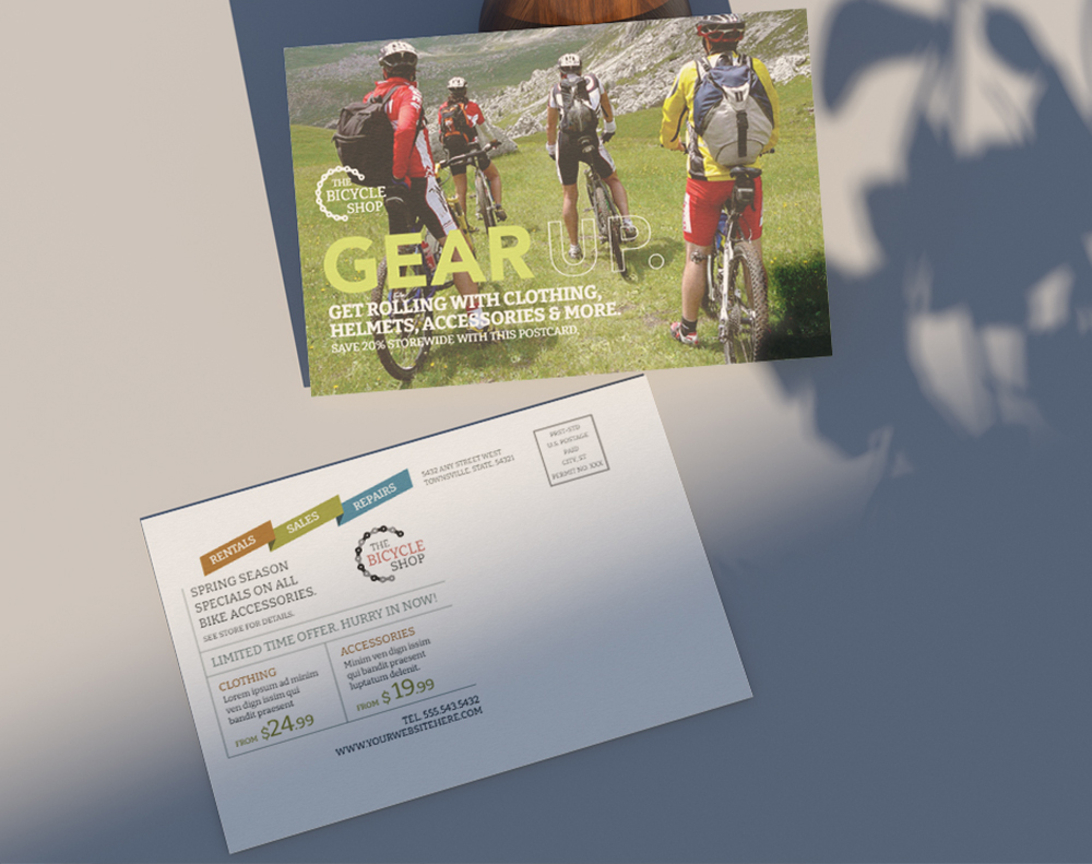 Ultra thick kraft postcards - Design Template