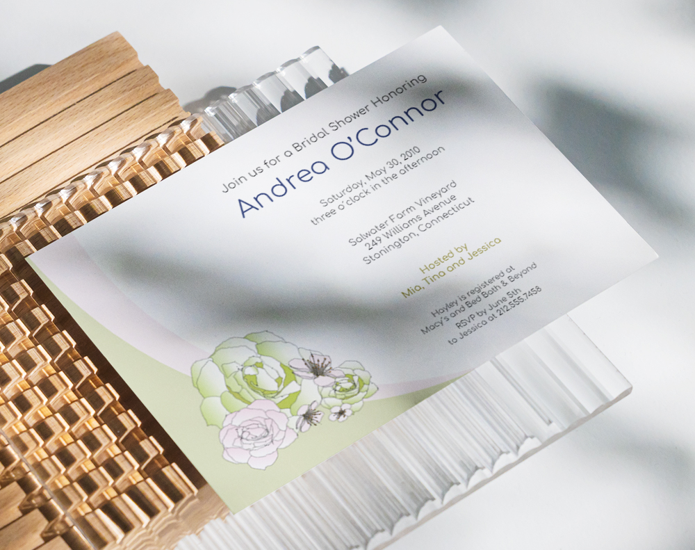 Ultra thick metallic pearl invitations - Design Template