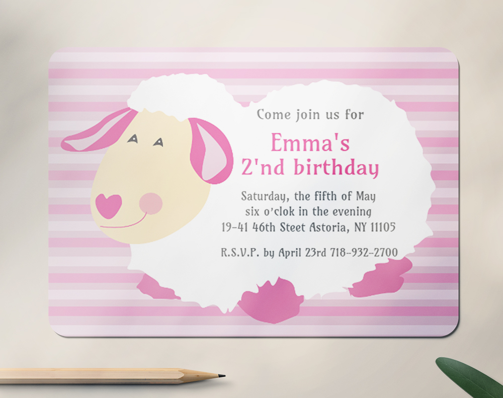 Ultra thick metallic pearl invitations - Design Template