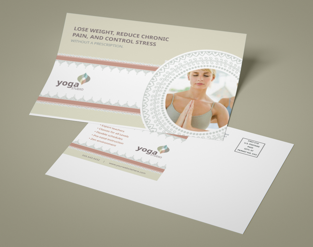 Ultra thick metallic pearl postcards - Design Template